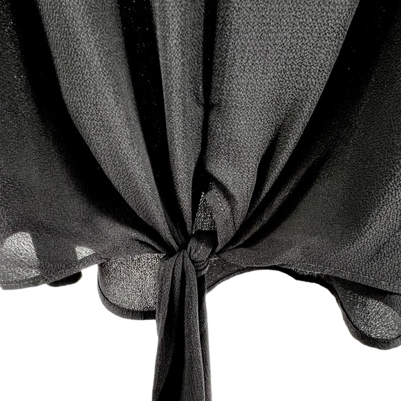 Umgee NWT Black Tie Front Tank Top Blouse Size Small Adjustable Spaghetti Straps - Picture 8 of 16